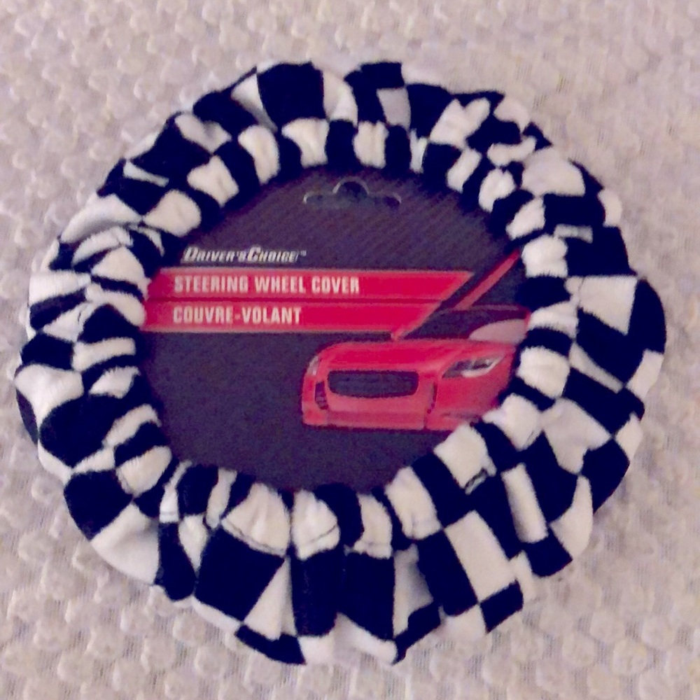Checker Steering Wheel Cover